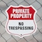 Signmission Private Property Shield Sign No Trespass, 6 Inch X 6 Inch, Plastic Sign SHI-P-6-454 - alternate 2