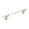 Amerock Urbanite 6-5/16 in 160 mm Center-to-Center Brushed Gold/White Cabinet Pull BP778160BGLWHT - alternate 1
