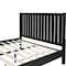 Homeroots Black Solid Wood Queen Bed Frame 523620 - alternate 5
