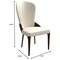 Leisuremod Havana Collection Modern Wooden Dining Chair in Black/White HC46WBL - alternate 4