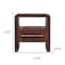 Homeroots 23" Brown Solid Wood Two Drawer Nightstand 701720 - alternate 3