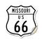 Signmission Missouri Route Marker Shield Sign Us 66, 12 Inch X 12 Inch, Vinyl Decal SHI-D-12-386 - alternate 1