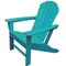Newtechwood Atlantic Classic Curveback Seafoam Plastic Outdoor Patio Adirondack Chair P012-898 - alternate 1