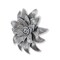Homeroots 27" X 27" Gray and Off White Galvanized Metal Flower Hanging Dimensional Sculpture 483330 - alternate 3
