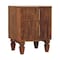 Homeroots 22" Brown Solid Wood Two Drawer Nightstand 701716 - alternate 4