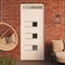 Vdomdoors Front Exterior Prehung Metal-Plastic Door, Manux 8933 White Silk, Top Sidelite Transom, Office Comm MANUX8933EXD-WS-W32xH80+14-LH - alternate 2