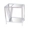 Homeroots 24" Silver Mirrored Glass And Iron End Table With Shelf 274431 - alternate 2