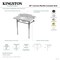 Kingston Brass 36-Inch Carrara Marble Console Sink with Stainless Steel Legs, 8-Inch, 3-Hole KMS36228M386 - alternate 2