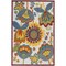 Homeroots 4' X 6' Ivory Blue Orange Red And Yellow Floral Indoor Outdoor Area Rug 546847 - alternate 1
