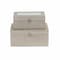 Homeroots Set of Two Rose Gold Solid Wood Glass And Metal Box With Lid, 2PK 489334 - alternate 3