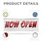 Signmission Now Open, 48 Inch x 120 Inch, Vinyl Banner B-120-30763 - alternate 2