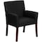 Flash Furniture Contemporary Executive Side Reception Chair, White Back, 26-1/2 in W 23" L 35-1/4" H, Padded Curved BT-353-WH-GG - alternate 1