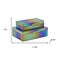 Homeroots Set of Two Rainbow And Gold Faux Shagreen Nesting Storage Boxes With Lids, 2PK 712932 - alternate 2