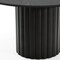 Homeroots 52" Black Solid Wood Pedestal Base Round Top Dining Table 721033 - alternate 2