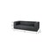 Homeroots 83" Black Leather Sofa With Silver Legs 607333 - alternate 3
