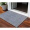 Homeroots 3' X 5' Denim Blue And Gray Oriental Washable Indoor Outdoor Area Rug 604713 - alternate 1