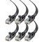 Maximm Cat6 Flat Ethernet Cable 30ft, 6PK, Black, 6PK CAT6F-30FTBLACK6PK - alternate 1