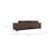 Homeroots Modern 78in Brown Loveseat With Removable Cushions 480888 - alternate 3