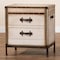Baxton Studio Laura Vintage White Canvas 2-Drawer End Table Trunk 247-13840-ZORO - alternate 2