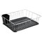 Megachef 16 Inch Chrome Plated and Plastic Counter Top Drying Dish Rack in Black DR-180 - alternate 6