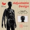 Topmaster Female Mannequin, Premium Quality, Realistic Proportions, Sturdy, Versatile Display, Black TPMANBKFE5 - alternate 5