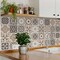 Homeroots 12" X 12" Espresso Brown Mosaic Peel and Stick Removable Tiles 556425 - alternate 3