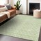 Homeroots 5' X 8' Mint Green And Ivory Geometric Washable Indoor Outdoor Area Rug 596124 - alternate 3