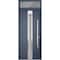 Vdomdoors Steel Door Deux 1717 Gray Graphite Transom Window Stainless Inserts Single Modern Painted-W36xH80+1 DEUX1717EXD-GRE-W36xH80+16-LH-O - alternate 1