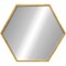 Homeroots 25" Gold Metal Hexagon Accent Mirror 632799 - alternate 1