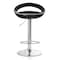 Elama 2 Piece Retro Adjustable Bar Stool in Black with Chrome Base ELM-806-BLK - alternate 2