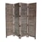 Homeroots 84" Brown Wood Folding Four Panel Screen Room Divider 274748 - alternate 1