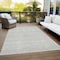 Homeroots 10' X 14' Beige And Ivory Chevron Washable Indoor Outdoor Area Rug 612237 - alternate 3