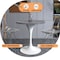 Leisuremod Round 27.56 in W, 29.35 in L, Stone/Stainless Steel, Grey VT20W-27GRS - alternate 4
