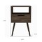 Homeroots 25" Brown Wood One Drawer Nightstand 534882 - alternate 2