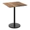 Flash Furniture Commercial 36" SQ Natural HPL Tabletop with Black Bar Height RD Base ST-SQ36-NAT-TR24B-GG - alternate 1