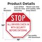 Signmission Stop All Drivers Check in With Secu, 10 Inch X 10 Inch, Aluminum Metal Signs OC-A-10-216 - alternate 3