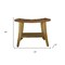 Homeroots Contemporary Teak Shower Bench With Shelf In Natural Finish 376723 - alternate 3