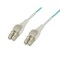 Monoprice OM3 Fiber Optic Cable - Reverse Polarity LC/LC Uniboot  UL  50/125 Type  10GB  Aqua  1m  Corning 43103 - alternate 1