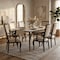 Leisuremod Madera High Back Leather Dining Chair, Wood-Look Aluminum Base MCAWNC-18PW - alternate 3