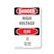 Signmission Safety Sign, OSHA Danger, 24" Height, Aluminum, High Voltage Bilingual, 1824-VC-1327 OS-DS-A-1824-VC-1327 - alternate 1