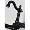 Kingston Brass Two-Handle Wall Mount Bridge Kitchen Faucet with Brass Sprayer, Matte Black KS2440ALBS - alternate 3