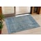Homeroots 3' X 5' Blue And Ivory Abstract Washable Indoor Outdoor Area Rug 631089 - alternate 1