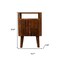 Homeroots 24" Brown Solid Wood One Drawer Nightstand 701704 - alternate 2