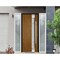 Vdomdoors Steel Door Deux 1713 Natural Oak 2 Sidelight Exterior White Windows Stainless Inserts Single Modern DEUX1713EXD-OAKW-W14+36+14 x H80-Left-hand Inswing - alternate 2