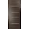 Sartodoors Modern Pocket Door, Planum 0020 Chocolate Ash, Kit Trims Rail Hardware, Solid Wood Interior Bedroom PLANUM0020PD-CA-3084 - alternate 1