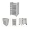 Homeroots White Rolling Bar Cart With Wine Storage 478241 - alternate 1