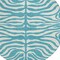 Homeroots 8' Teal Blue And Ivory Round Animal Print Washable Indoor Outdoor Area Rug 600662 - alternate 2