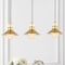 Jonathan Y Colin 3-Light 35" Adjustable Iron/Glass Retro Hurricane Triple Linear LED Pendant, Brass Gold JYL6121A - alternate 2
