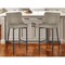 Homeroots Set of Two 26" Gray and Black Faux Leather and Metal Low Back Counter Height Bar Chairs, 2PK 555060 - alternate 2