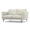 Homeroots 60" Gray Leather Sofa With Black Legs 640981 - alternate 2
